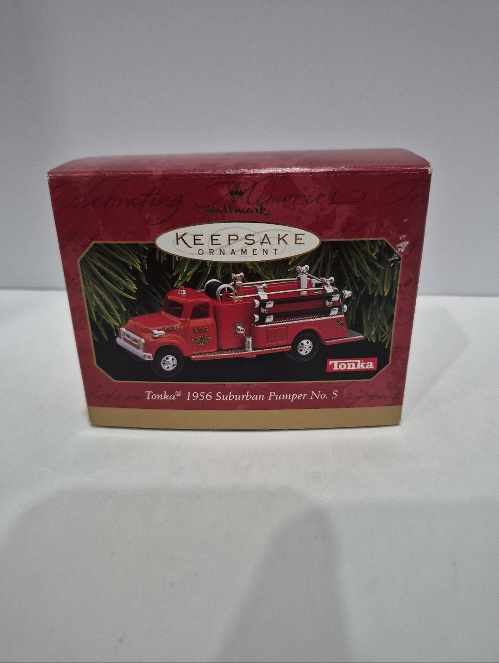 1999 Hallmark Tonka 1956 Suburban Pumper No. 5 Fire Engine Ornament